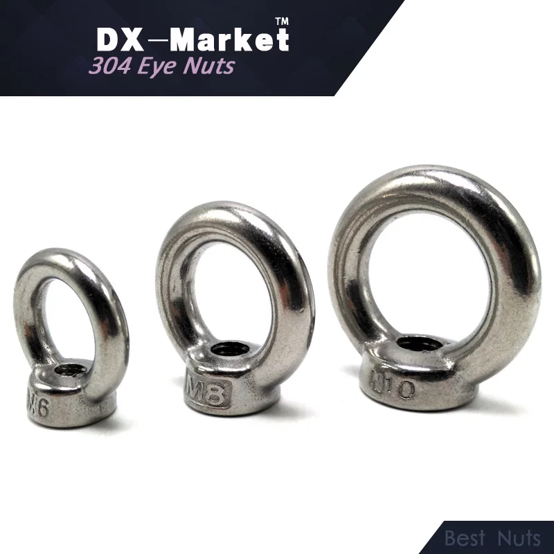M14 , 4pcs , Metric Thread Ring nut , sus304 Stainless Steel Lifting Eye Nuts ,B013m14nut