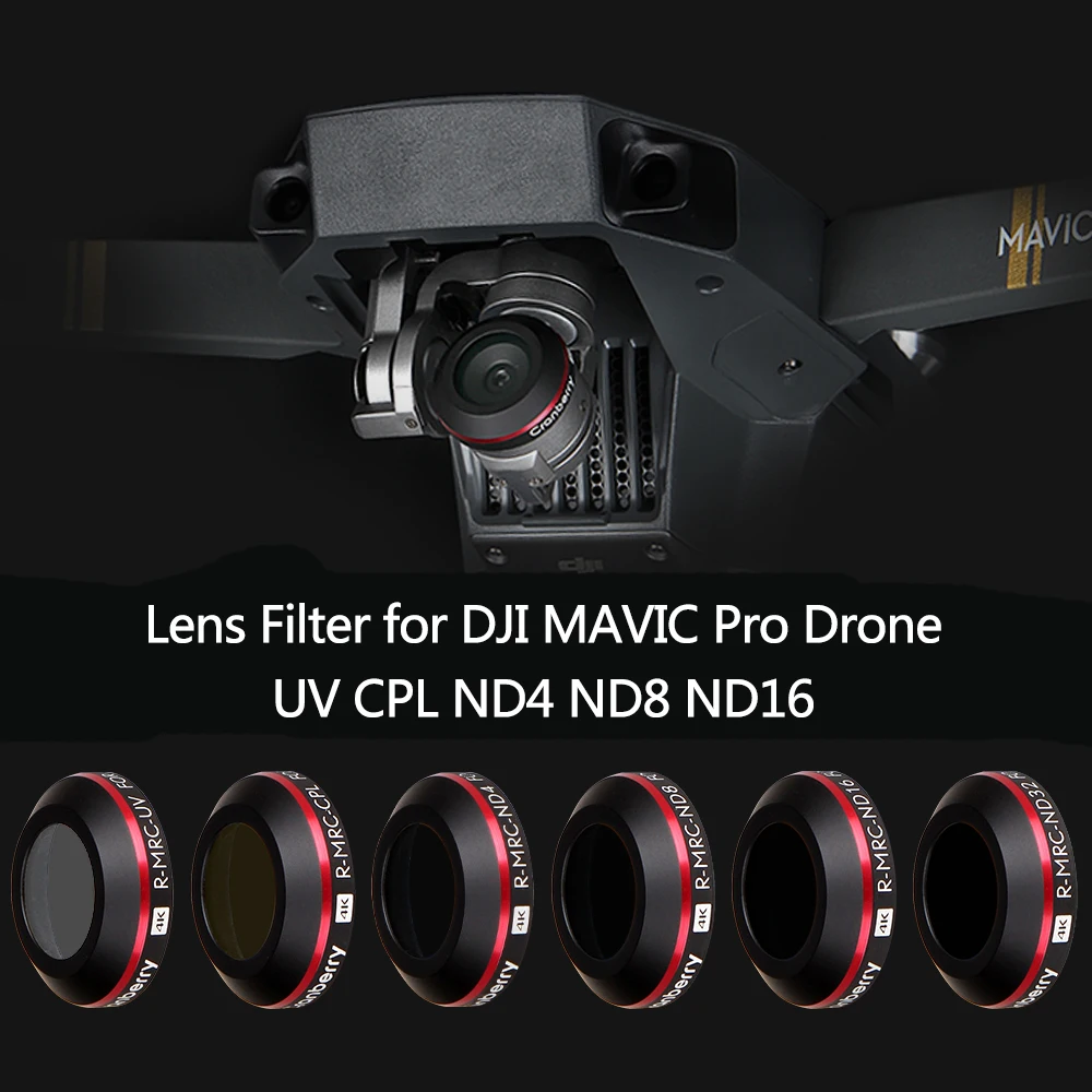 

Light UV ND4 ND8 ND16 CPL Lens Filter for DJI Mavic Pro Platinum Camera Polarizing Neutral Density Filter with Protective Case