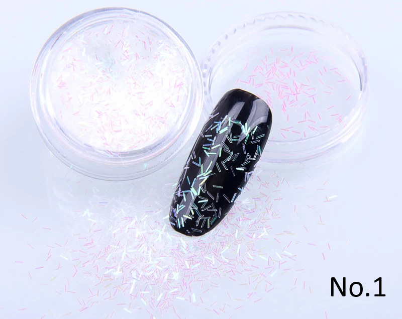 1x Pot UPRETTEGO Nail Art Красочные полосы нить проволока для ногтей частицы Маникюр чередование Искусство 12 цветов Блеск линия клейкая лента наклейка