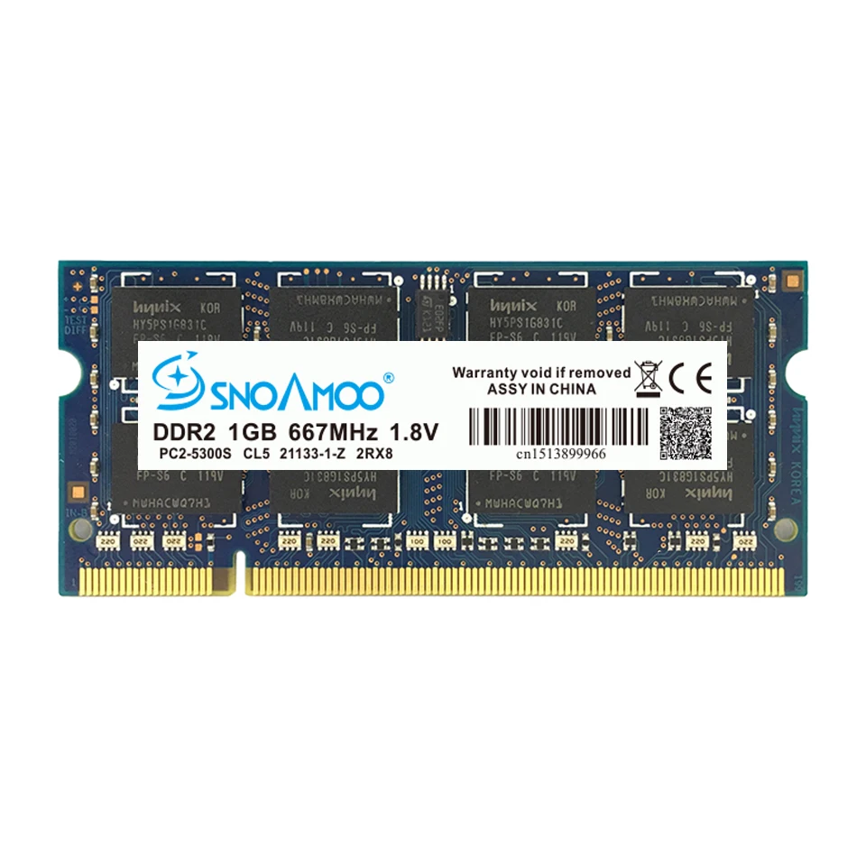 SNOAMOO ноутбук ОЗУ DDR2 2 Гб 667 МГц-800 МГц PC2-6400S 200Pin 1,8 в 2Rx8 SO-DIMM памяти компьютера гарантия