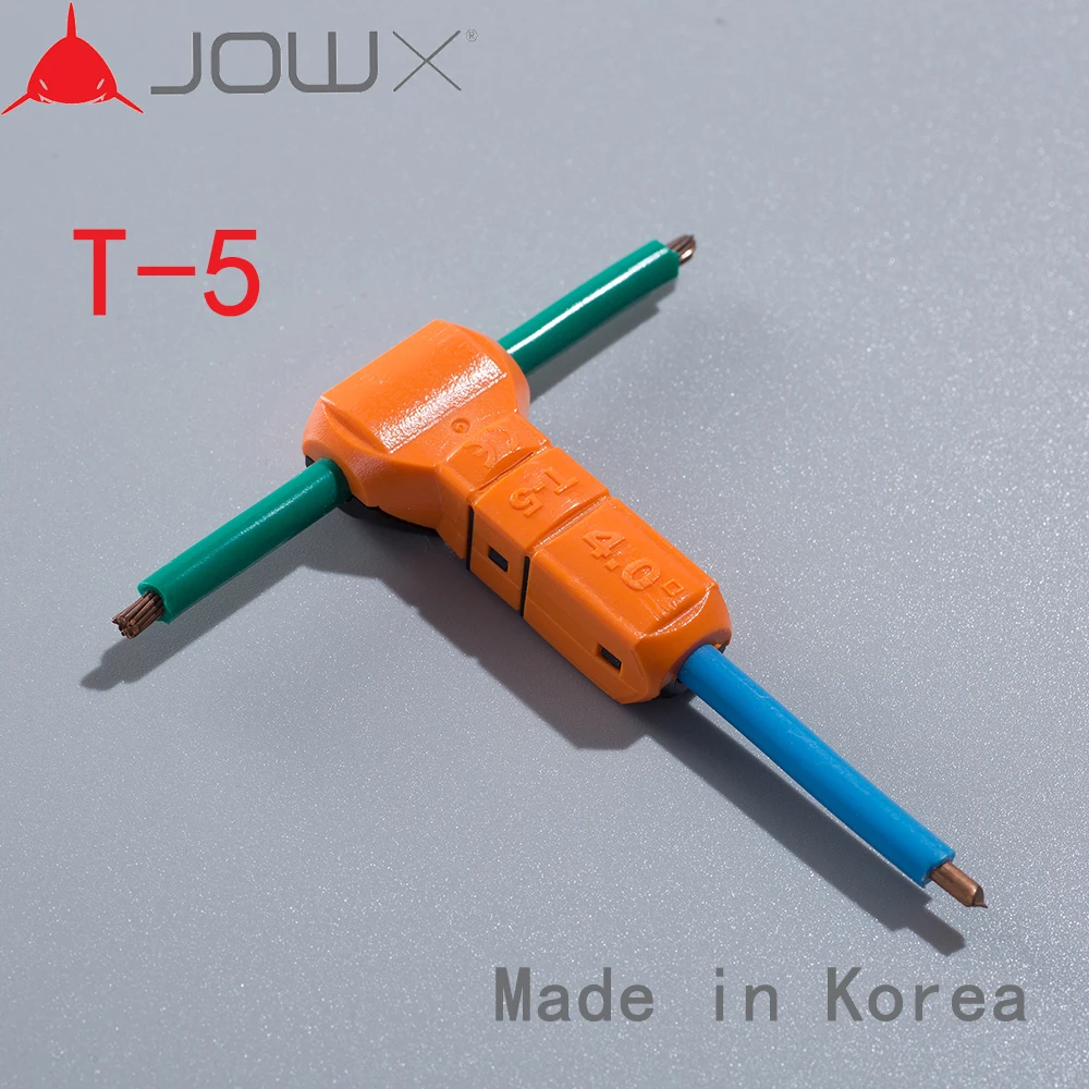 T-5 100 шт. разъем 1 способ соединения без сварки без шурупов быстрый разъем провода кабельный зажим сращивания клеммный блок 12~ 11 AWG 4mm2