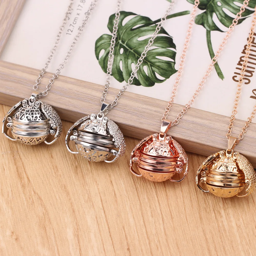 

2901 New Multilayer Angel Wings Phase Box Necklace Open Photo Necklace