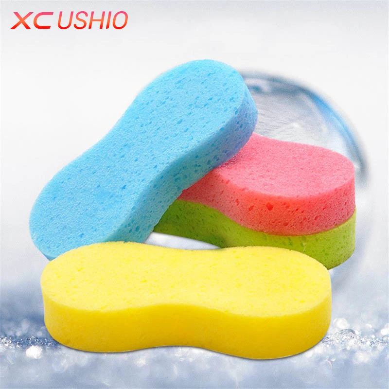 1pc Vacuum Compressed Sponge Car Cleaning Sponge Car Wax Wash