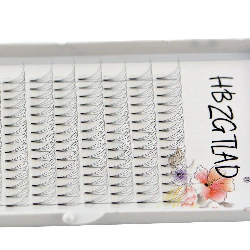 

HBZGTLAD NEW 0.05/0.07/0.1 C/D curl 4D volume eyelash extensions Short Stem synthetic hair russian volume lashes pre-made fans