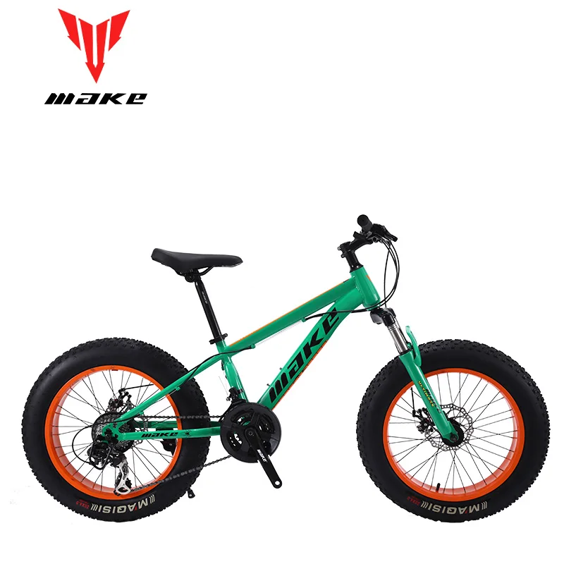 Make стальную рамку, Fatbike 20 колесо, 24 скорости SHIMANO - Цвет: green