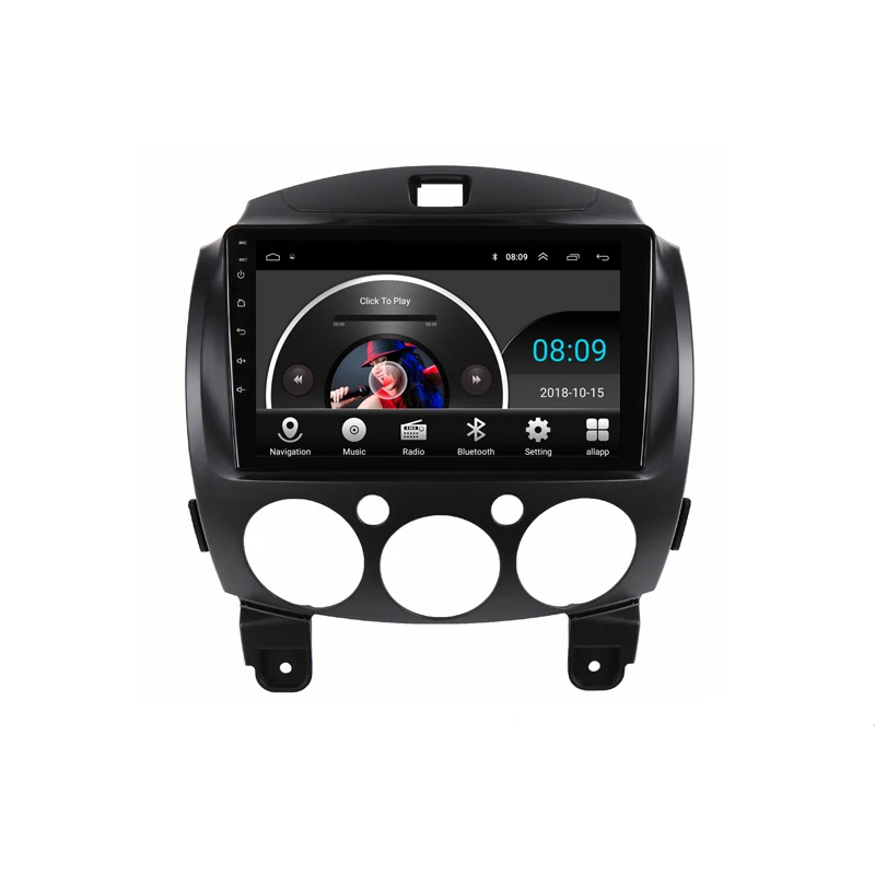 Discount 9" 2.5D IPS Android 8.1 Car DVD Multimedia Player GPS for Mazda 2 2007 2008 2009 2010 2011 2012 audio radio stereo navigation 13