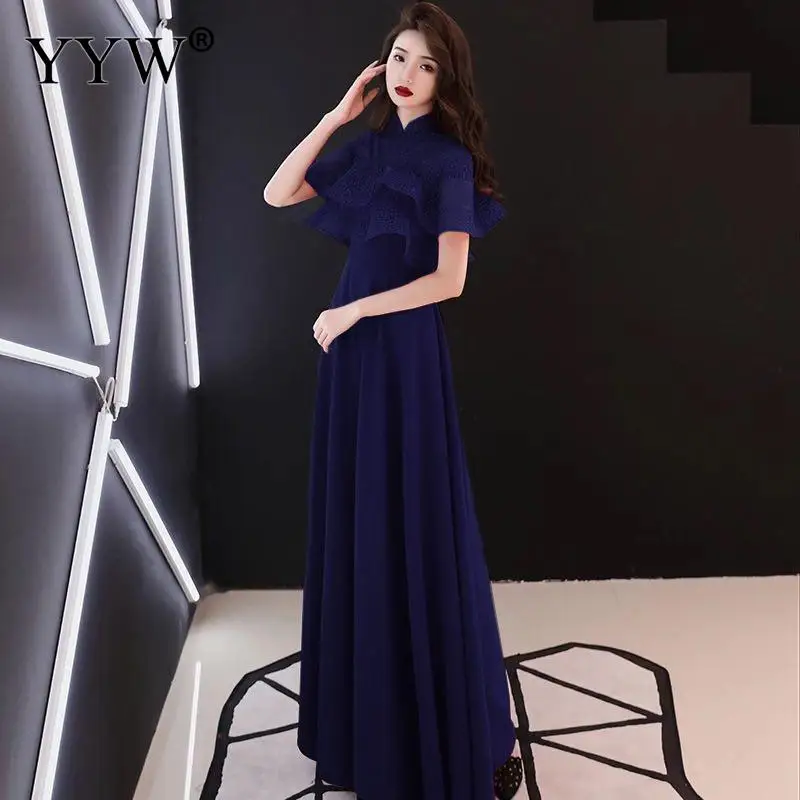 Robes De Soiree элегантное женское вечернее платье 2020 с однотонным гофрированным