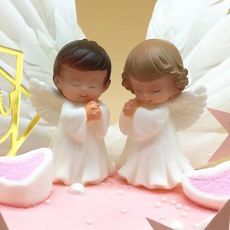 Латексный ангел мальчик девочка набор для украшения тортов перо Торт Топпер выбирает Свадебный Топпер для торта «С Днем Рождения» baby shower мальчик babyshower