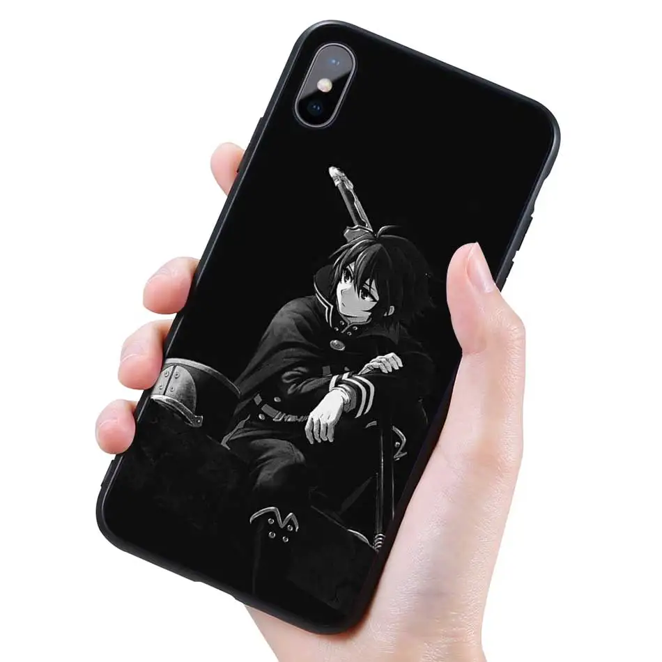 Силиконовый черный чехол для iPhone 11 Pro XR X XS MAX 7 8 6 6S Plus 5 5S SE 5C 7Plus 8Plus Phone Sword Art Online SAO аниме - Цвет: 004