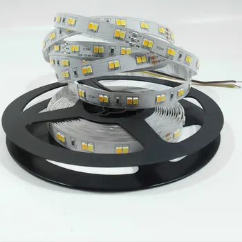 

High index CRI>90 dual color temperature W+WW 2835 LED Strip 120leds 24V ST619