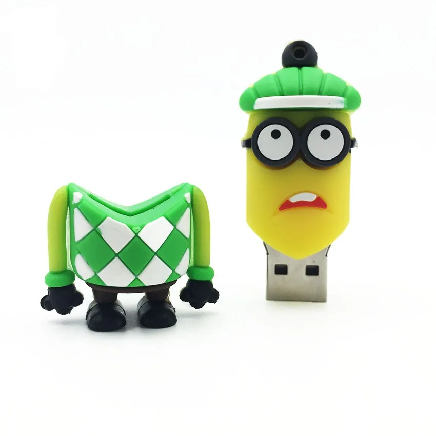 Мультфильм Миньоны Гольфист диск USB флешка Флешка устройство для хранения USB флэш-накопитель 128 Гб 64 ГБ 32 ГБ 16 ГБ 8 ГБ 4 ГБ ручка-накопитель