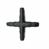 30Pcs 4 / 7mm 4-Way Connector black Connect 4 / 7mm hose Suitable for garden irrigation  Pipe Connector ► Photo 2/5