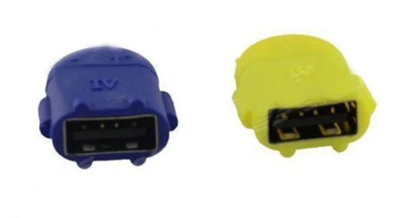 Лот 10 шт. супер мини HF-Android Micro 5pin штекер к USB 2,0 женские адаптеры OTG конвертер случайный цвет