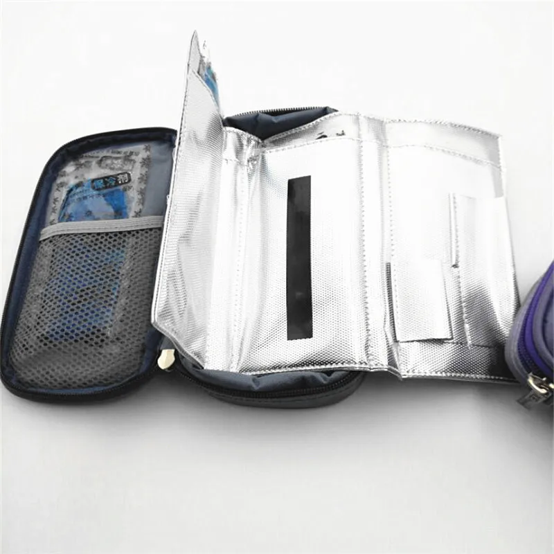 Portable Insulin Cooler Portable Insulated Diabetics Insulin Travel Cooler Case Bolsa Termica 600D Aluminum Foil ice
