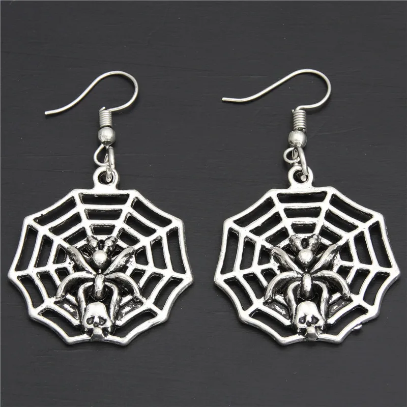 

1pair New Arrival Handmade Cute Spider Web Earrings For Women Animal Piercing Dangle Earring Halloween Jewelry Gift E2144