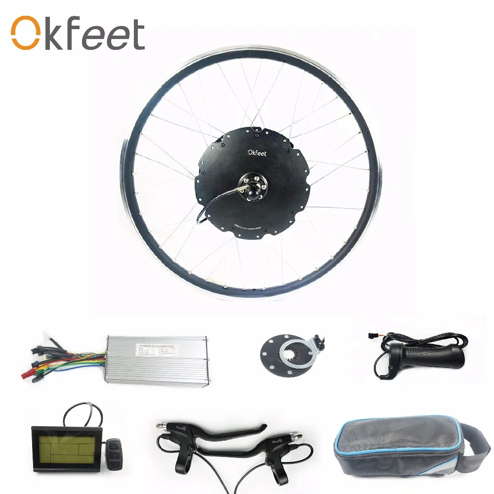 Cheap okfeet 48V Electric Bike Kit 1000w  Rotate Hub Motor Kit with LCD3 Function High Quality CE Certification Speed Limited 0