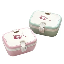 1000ml School Lunch Box For Kids Japanese Bento Boxes Wheat Straw Box For Food Meal Prep LunchBox Containers With Compartments