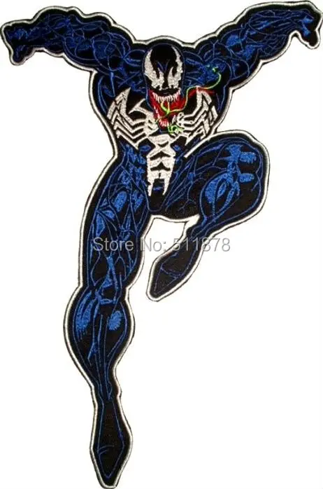 

4" Venom Embroidered Big Patch Marvel Comics Parker Spiderman Avengers PATCH Embroidered Movie TV Series sew on iron on badge