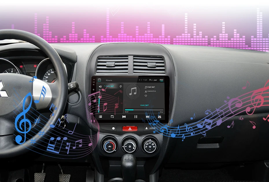 Sale AWESAFE 2 din Android 8.1 Car Radio Multimedia video player gps navigation For Mitsubishi ASX 2010-2018 gps headunit 4g wifi ips 12