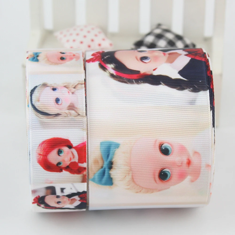 cute doll printed grosgrain ribbon (1)
