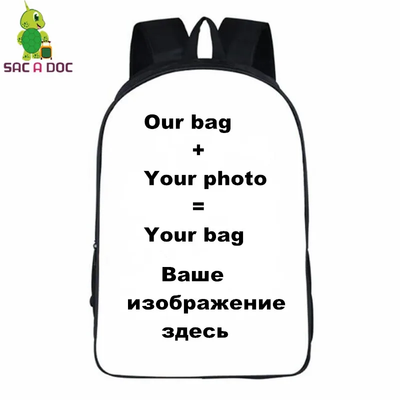 Рюкзак на заказ, аниме-рюкзаки, Мультяшные Наплечные школьные сумки, дорожная сумка для мальчиков и девочек, сумка для книг, новая мода, рюкзак для подростков - Цвет: Customize Backpack