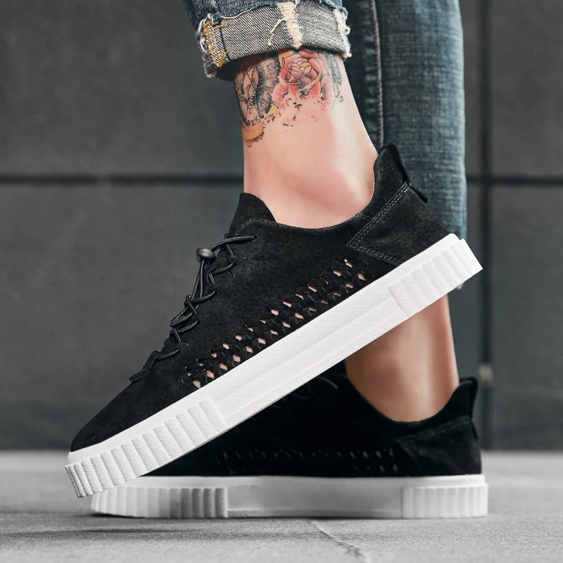 Résistant Chaussures Jeunes Gris Chaussure Kaki Classique Homme Up Casual L'usure Lace Sneakers Hommes À 2018 Mode gray Pour Appartements Mâle Black khaki 7gfb6y