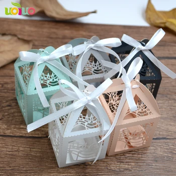 

Elegant unique laser cut music note laser cut custom wedding favors gift box wedding candy box in china