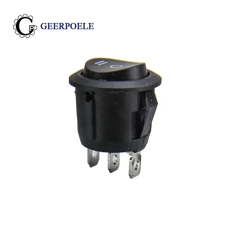 

5 pcs/lot 23mm Round 3 Pin Third Gear 250V 6A Boat Switch SPST Snap-in ON/OFF Position Rocker Switch