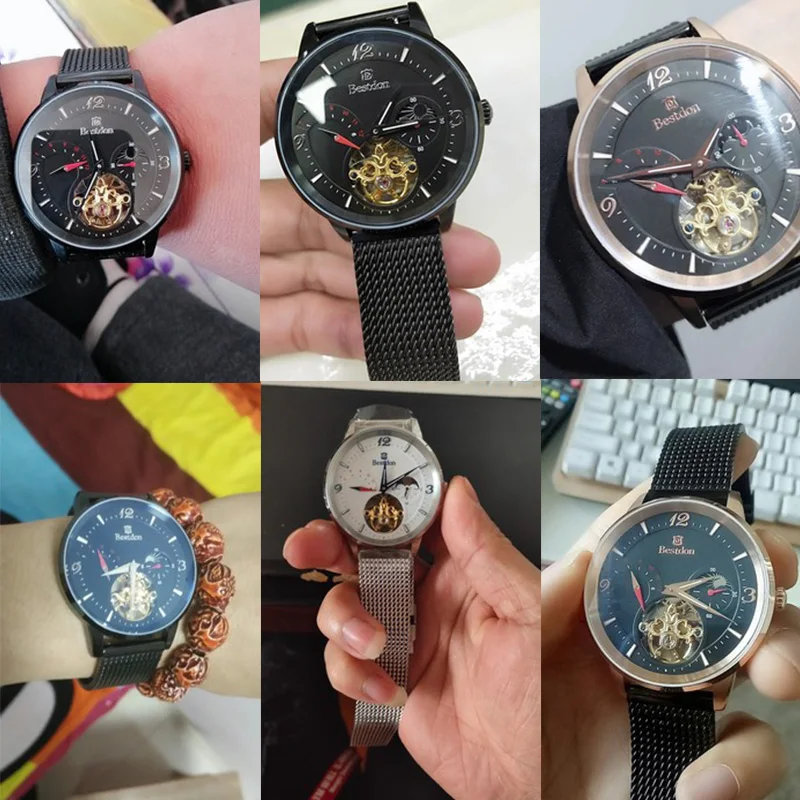 Bestdon новая концепция бренд большой циферблат Мужские часы автоматические механические наручные часы Tourbillon Moonphase Switzerland дизайн часы человек часы мужские механические