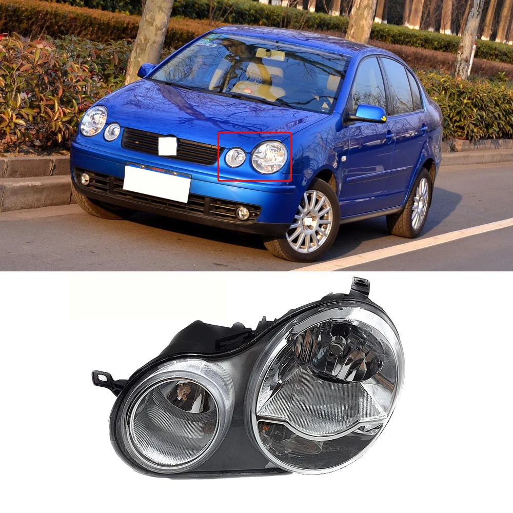 Capqx для VW Polo 2002 2003 2004 2005 бампер передний головной светильник фары дальнего света светильник лампы дневного Водонепроницаемая головной светильник лампы в сборе