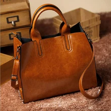 Большая вместительная женская сумка через плечо, женская сумка из искусственной кожи, мягкая сумка через плечо для покупок