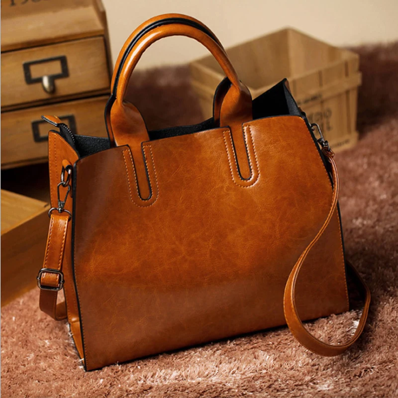 

Large Capacity Women Tote Ladies Shoulder Bag Female Handbag PU Leather Messenger Bag Soft Shopping Crossbody Bag Satchels