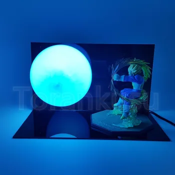 

Dragon Ball Z Action Figure Vegeta Kamehameha DIY Display Model Toy Dragon Ball Super Saiyan Vegeta With Blue Bulb Set Toy DIY97