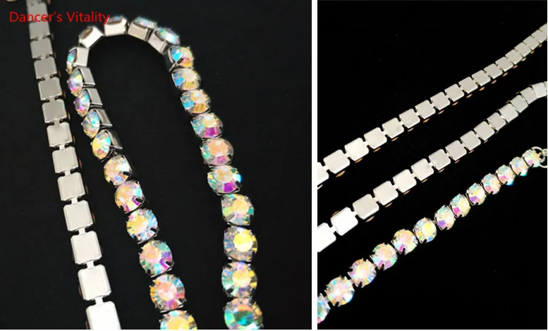 Belly Dance Waist Belt New Single Row Color Diamond Waist Chain Big Round Diamond Umbilical Chain Wild Belly Dance Accessories