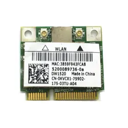 Половина MiniPCI-E карты 300 Мбит/с для dw1520 Беспроводной карта Broadcom bcm43224 bcm943224hms Бесплатная доставка