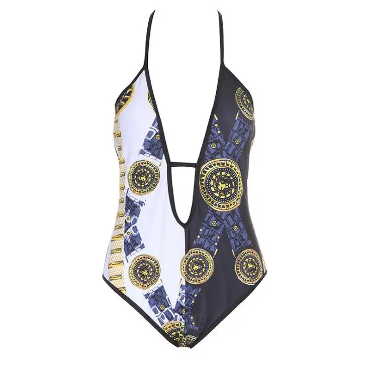 One Piece Swimsuit 2018 Sexy deep V Swimwear Women Bathing Suit Swim Vintage Summer Beach Wear Print Bandage Monokini Swimsuit One Piece Swimsuit 2018 Sexy deep V Swimwear Women Bathing Suit Swim Vintage Summer Beach Wear Print Bandage Monokini Swimsuit