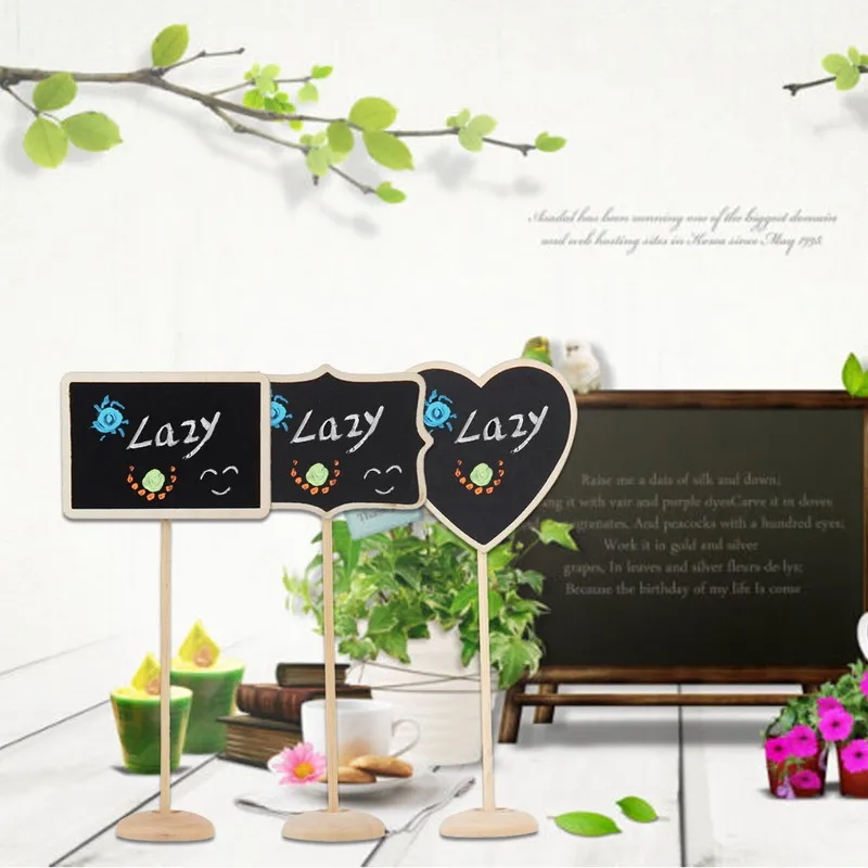 

10pcs Mini Retangle Chalkboard Blackboard Stand Wedding Lolly Party Tag Wedding Birthday Party Tag Decorations