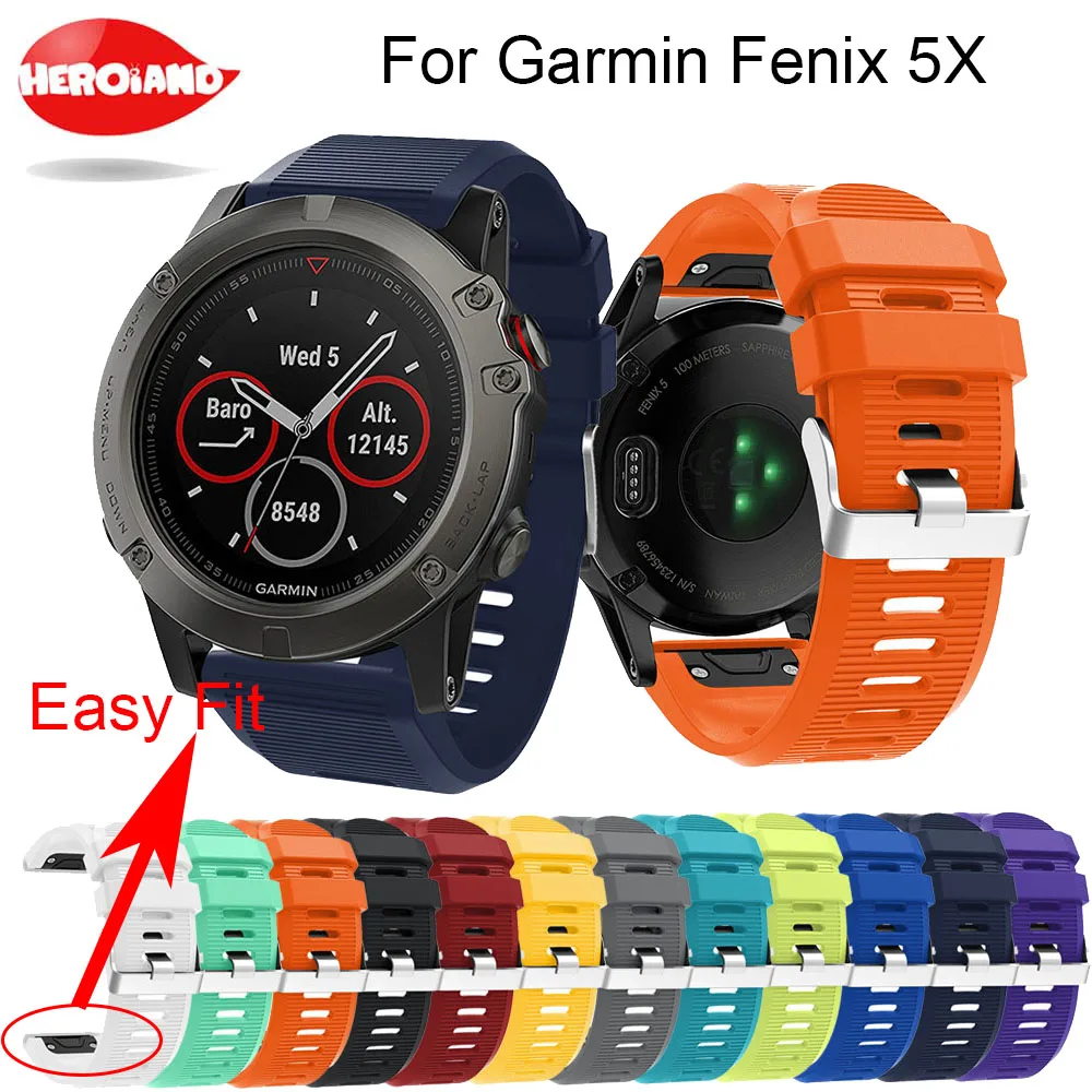 Ремешок для часов Garmin Fenix 3/3 HR 26 мм сменный ремешок для часов Garmin Fenix 5X ремень быстрая замена подходит Ремешок Браслет ремешок