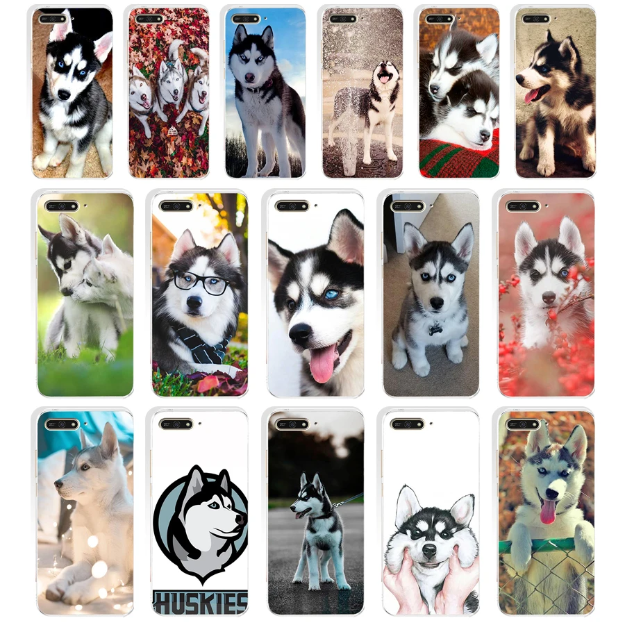

191SD Animal Husky puppy Soft Silicone Tpu Cover Case for huawei Honor 7c 7x 7a pro 7x P20 Nova 2i 3i