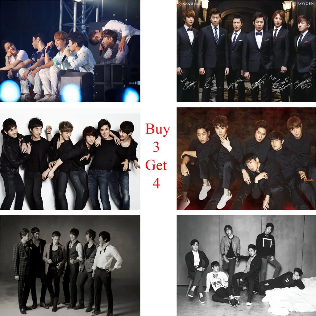 

Shinhwa Posters High Definition Wall Stickers Bedroom Decoration Home Art Brand
