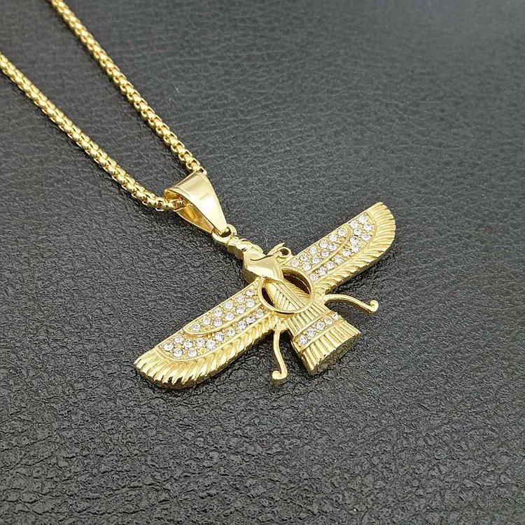 В стиле хип хоп Стразы ограненные Bling Иран фаравахар ахурамазду зороастрийских