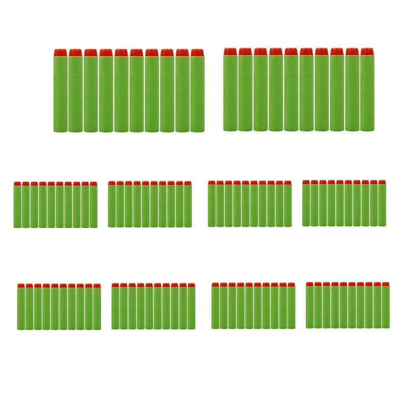 100 шт многоцветный 7,2 см EVA мягкий полый отверстие головы Запасной комплект для Дартс Игрушечный Пистолет пули для Nerf комплект бластеров дети подарки на день рождения