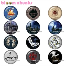 Hp magic world круглый стеклянный кабошон, демонстрационная плоская задняя фурнитура, 12 мм/18 мм/20 мм/25 мм TL1246