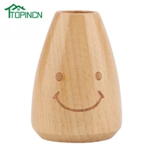 TOPINCN Милая улыбающаяся мордочка, деревянный держатель для зубочисток, Настольный держатель для зубочисток, стойка для зубочисток, Кухонное ведро для Зубочисток