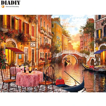 

DIADIY Round ,Diamond Embroidery,Venice landscape ,Full,5D,DIY Diamond Painting,Cross Stitch,3D,Diamond Mosaic,Decor