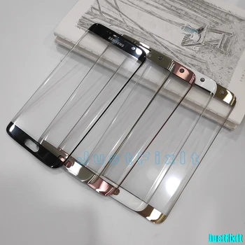 

Front Glass Lens + Stickers + Tools For Samsung s7 edge G935F G935A LCD display outer touch panel screen glass replacement