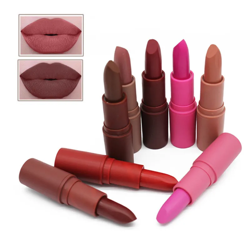 7 Colors Bullet Lipstick Matte Lip Gloss Non-stick Cup Lipstick Waterproof Long-lasting Moisturizing Lip Portable Smooth Soft