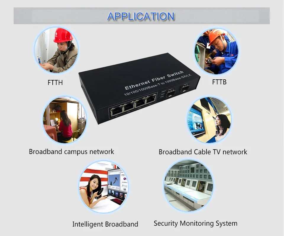 4 port sfp fiber switch
