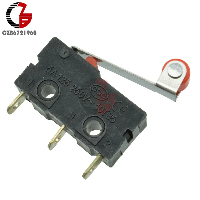 10x 5A AC 125-250V Roller lever arm terminal microswitch limit Open//Close KW12-3