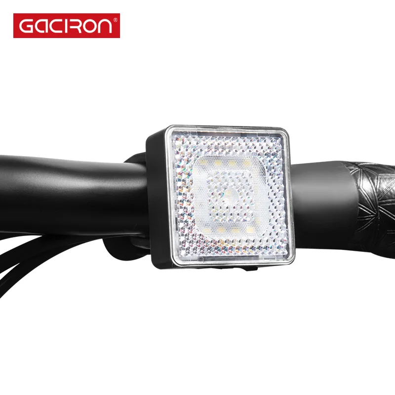 Flash Deal GACIRON Bicycle Warning Front Light 80Lumen W08F-80 LED Lamp Bicycle Light USB Rechargeable IPX6 Waterproof Bike Accessories 0